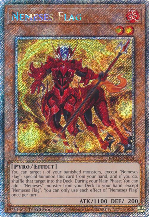 Nemeses Flag (Platinum Secret Rare) [RA03-EN024] Platinum Secret Rare | The CG Realm