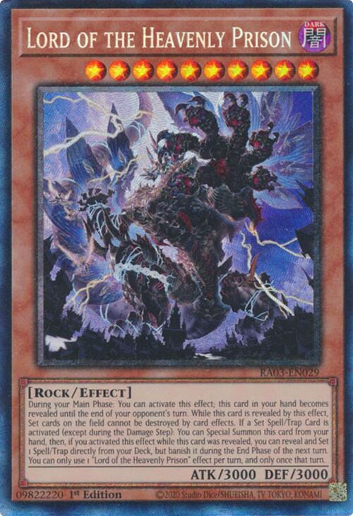 Lord of the Heavenly Prison (CR) [RA03-EN029] Prismatic Collector's Rare | The CG Realm