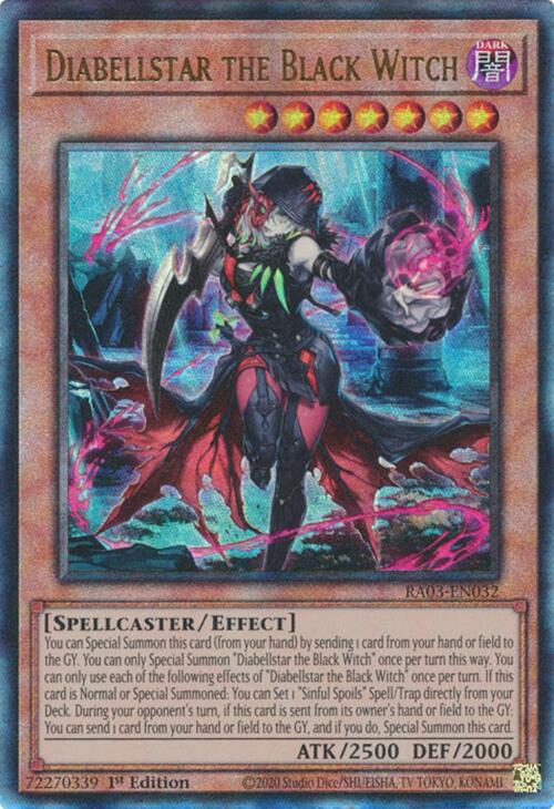 Diabellstar the Black Witch (UTR) [RA03-EN032] Prismatic Ultimate Rare | The CG Realm