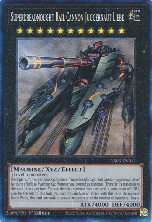Superdreadnought Rail Cannon Juggernaut Liebe (CR) [RA03-EN041] Prismatic Collector's Rare | The CG Realm