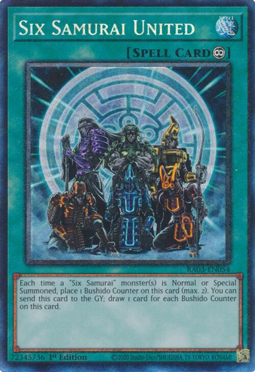 Six Samurai United (CR) [RA03-EN054] Prismatic Collector's Rare | The CG Realm