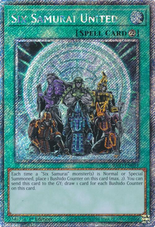 Six Samurai United (Platinum Secret Rare) [RA03-EN054] Platinum Secret Rare | The CG Realm