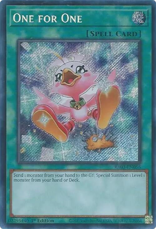 One for One (Alternate Art) (Secret Rare) [RA03-EN056] Secret Rare | The CG Realm