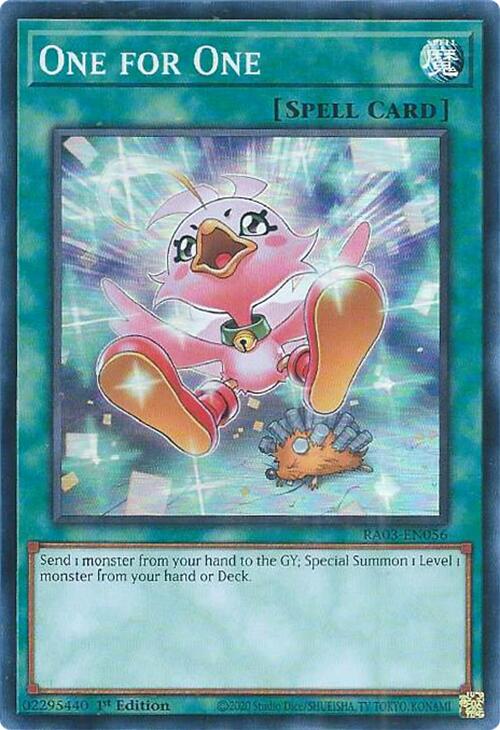 One for One (Alternate Art) [RA03-EN056] Super Rare | The CG Realm