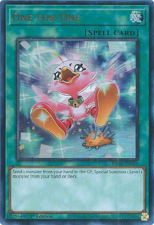One for One (Alternate Art) (UR) [RA03-EN056] Ultra Rare | The CG Realm