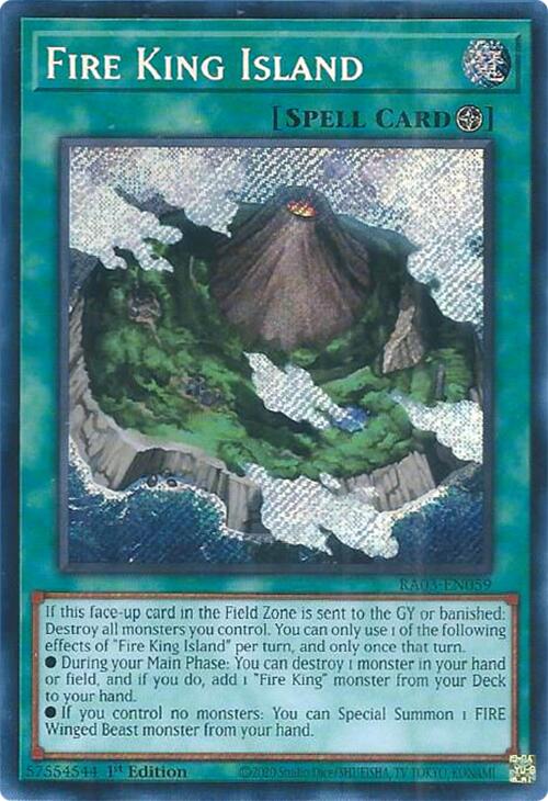 Fire King Island (Secret Rare) [RA03-EN059] Secret Rare | The CG Realm