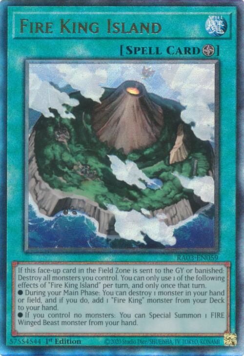 Fire King Island (UTR) [RA03-EN059] Prismatic Ultimate Rare | The CG Realm