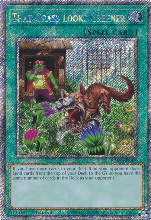 That Grass Looks Greener (Platinum Secret Rare) [RA03-EN063] Platinum Secret Rare | The CG Realm
