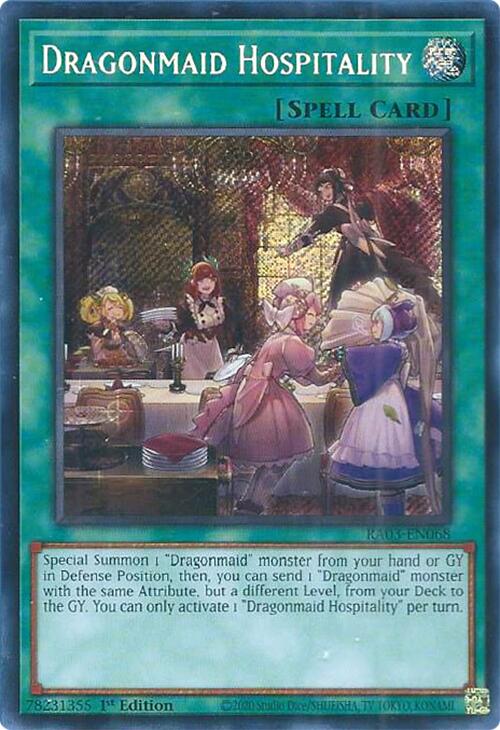 Dragonmaid Hospitality (Secret Rare) [RA03-EN068] Secret Rare | The CG Realm