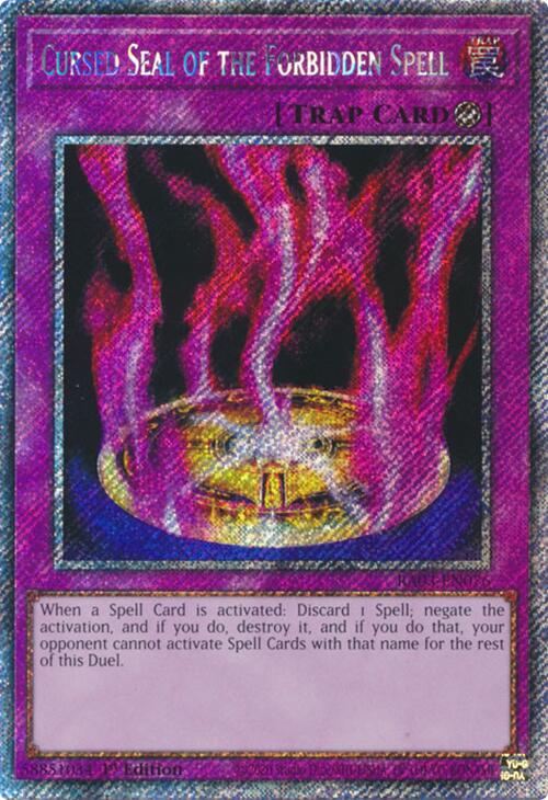 Cursed Seal of the Forbidden Spell (Platinum Secret Rare) [RA03-EN076] Platinum Secret Rare | The CG Realm