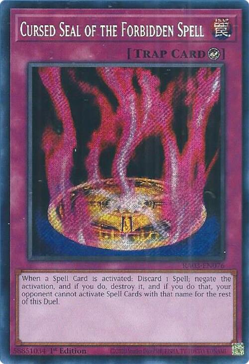 Cursed Seal of the Forbidden Spell (Secret Rare) [RA03-EN076] Secret Rare | The CG Realm
