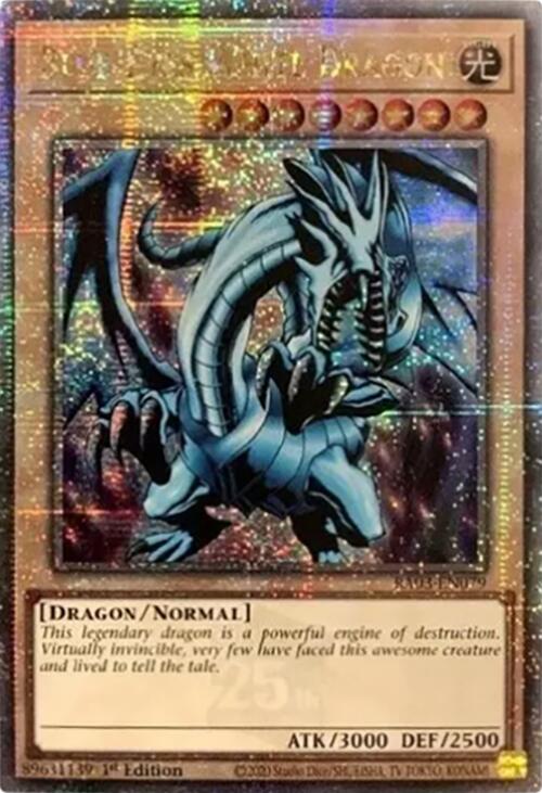 Blue-Eyes White Dragon (Quarter Century Secret Rare) [RA03-EN079] Quarter Century Secret Rare | The CG Realm