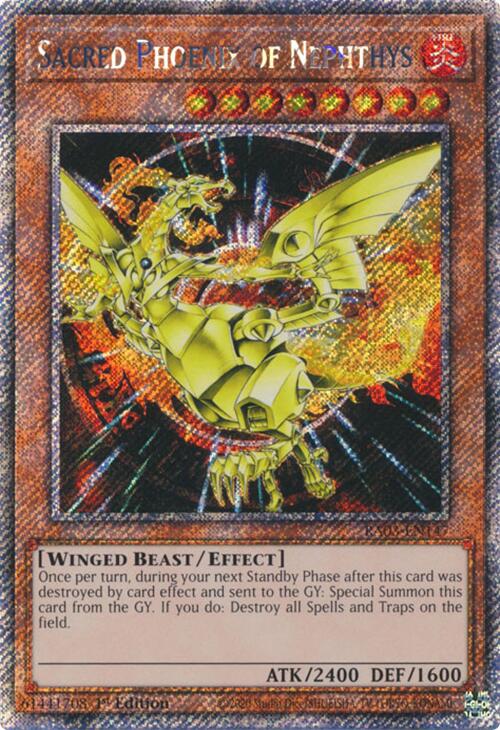 Sacred Phoenix of Nephthys (Platinum Secret Rare) [RA03-EN147] Platinum Secret Rare | The CG Realm