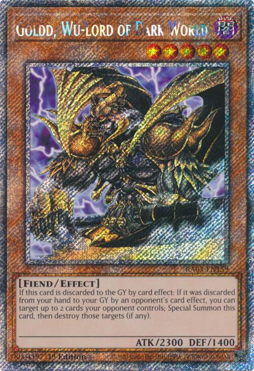 Goldd, Wu-Lord of Dark World (Platinum Secret Rare) [RA03-EN159] Platinum Secret Rare | The CG Realm