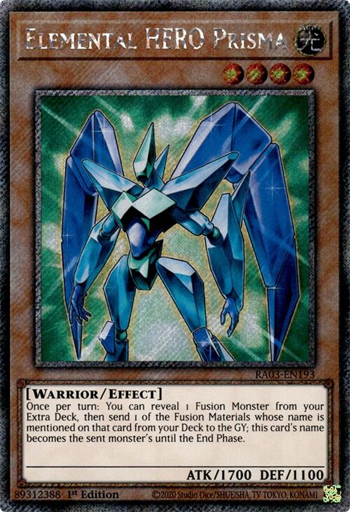 Elemental HERO Prisma (Platinum Secret Rare) [RA03-EN193] Platinum Secret Rare | The CG Realm