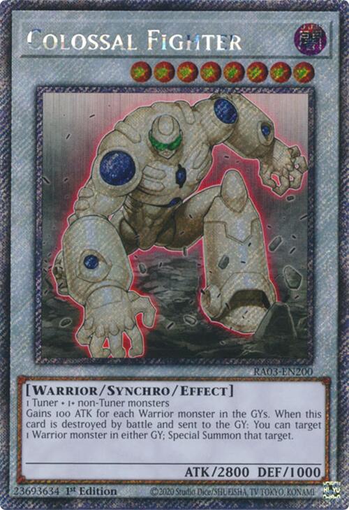 Colossal Fighter (Platinum Secret Rare) [RA03-EN200] Platinum Secret Rare | The CG Realm
