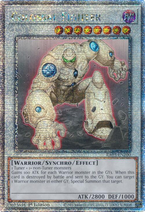 Colossal Fighter (Quarter Century Secret Rare) [RA03-EN200] Quarter Century Secret Rare | The CG Realm