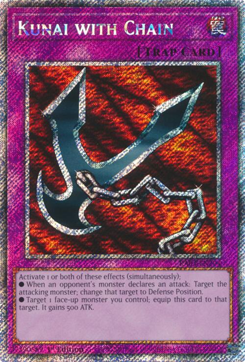 Kunai with Chain (Platinum Secret Rare) [RA03-EN204] Platinum Secret Rare | The CG Realm