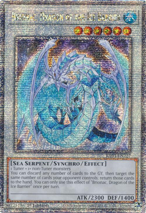 Brionac, Dragon of the Ice Barrier (Quarter Century Secret Rare) [RA03-EN227] Quarter Century Secret Rare | The CG Realm
