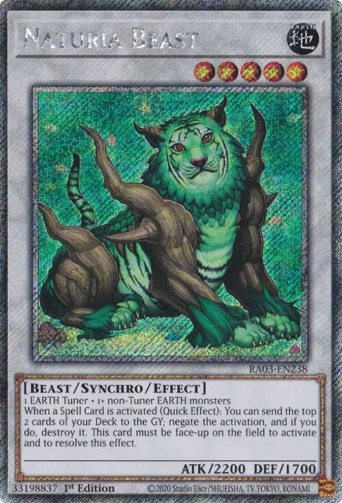 Naturia Beast (Platinum Secret Rare) [RA03-EN238] Platinum Secret Rare | The CG Realm