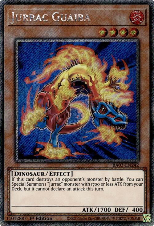 Jurrac Guaiba (Platinum Secret Rare) [RA03-EN242] Platinum Secret Rare | The CG Realm