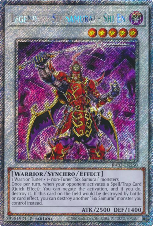 Legendary Six Samurai - Shi En (Platinum Secret Rare) [RA03-EN250] Platinum Secret Rare | The CG Realm