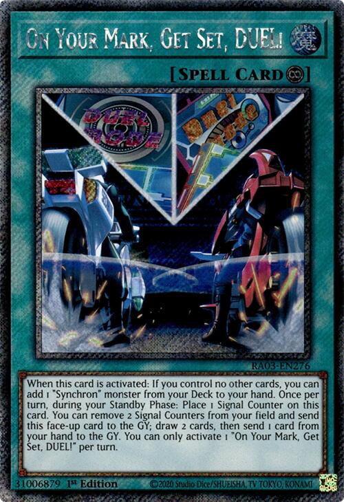 On Your Mark, Get Set, DUEL! (Platinum Secret Rare) [RA03-EN276] Platinum Secret Rare | The CG Realm