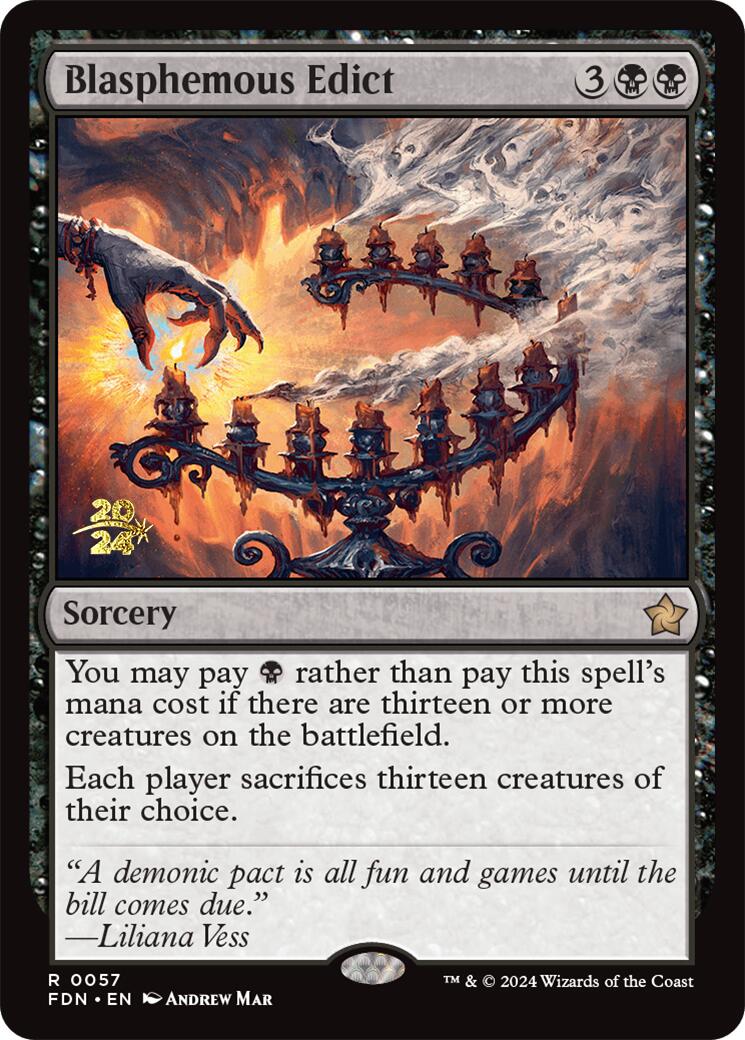 Blasphemous Edict [Foundations Prerelease Promos] | The CG Realm