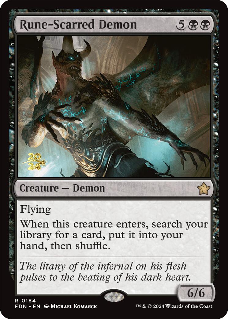 Rune-Scarred Demon [Foundations Prerelease Promos] | The CG Realm