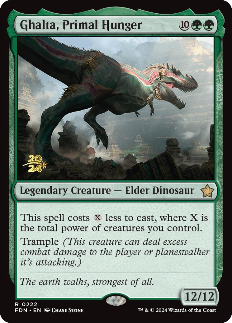 Ghalta, Primal Hunger [Foundations Prerelease Promos] | The CG Realm