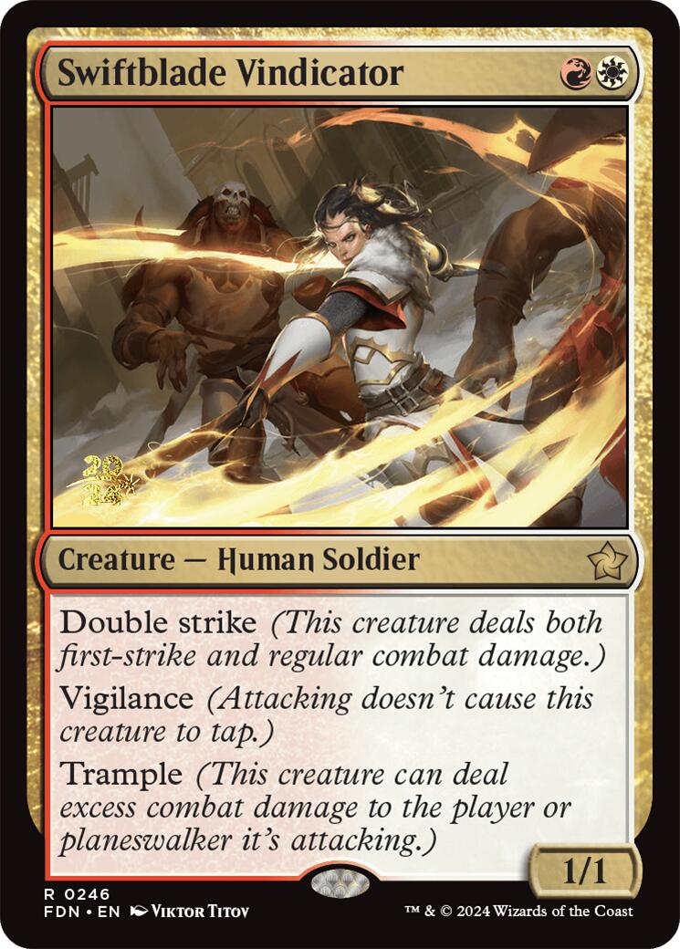 Swiftblade Vindicator [Foundations Prerelease Promos] | The CG Realm