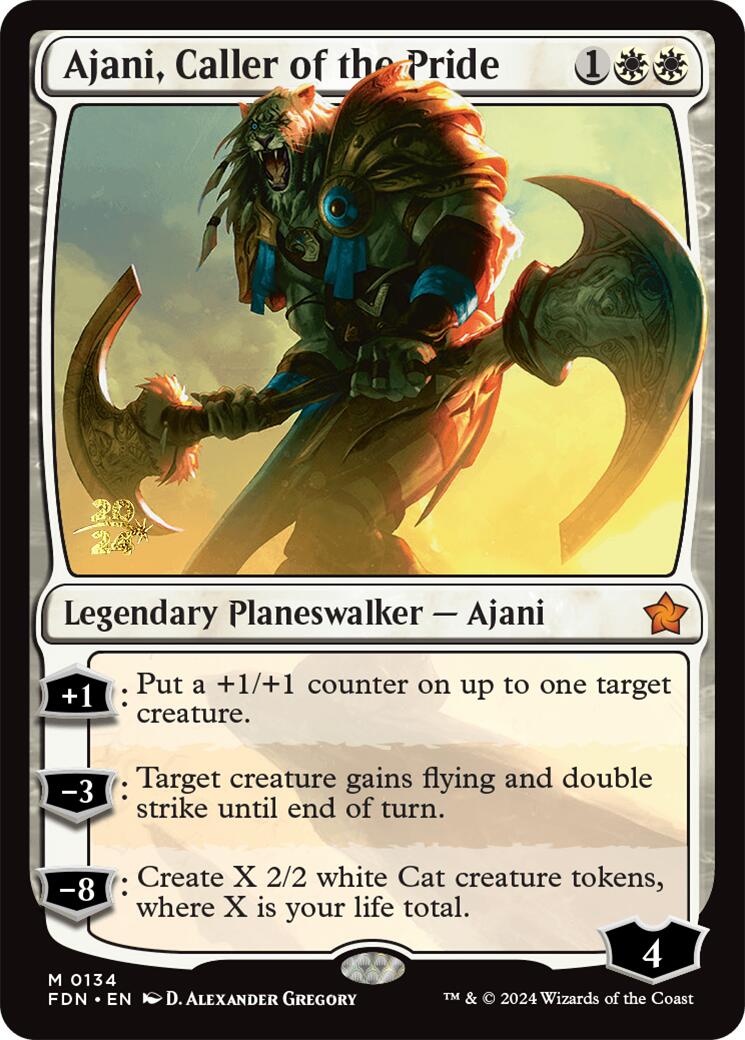 Ajani, Caller of the Pride [Foundations Prerelease Promos] | The CG Realm