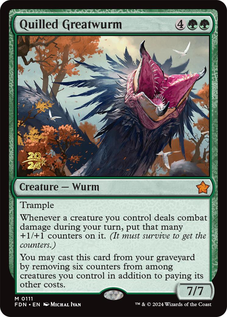 Quilled Greatwurm [Foundations Prerelease Promos] | The CG Realm