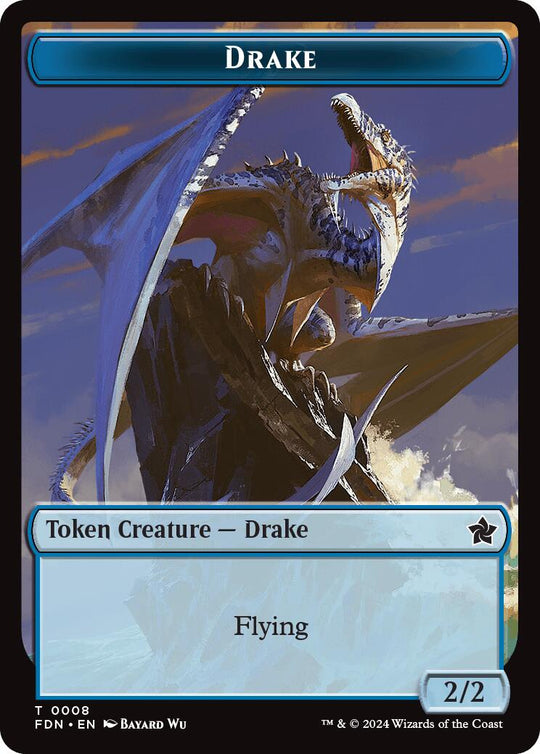 Drake // Goblin Doubled-Sided Token (FDN-8 // 18) - Foundations