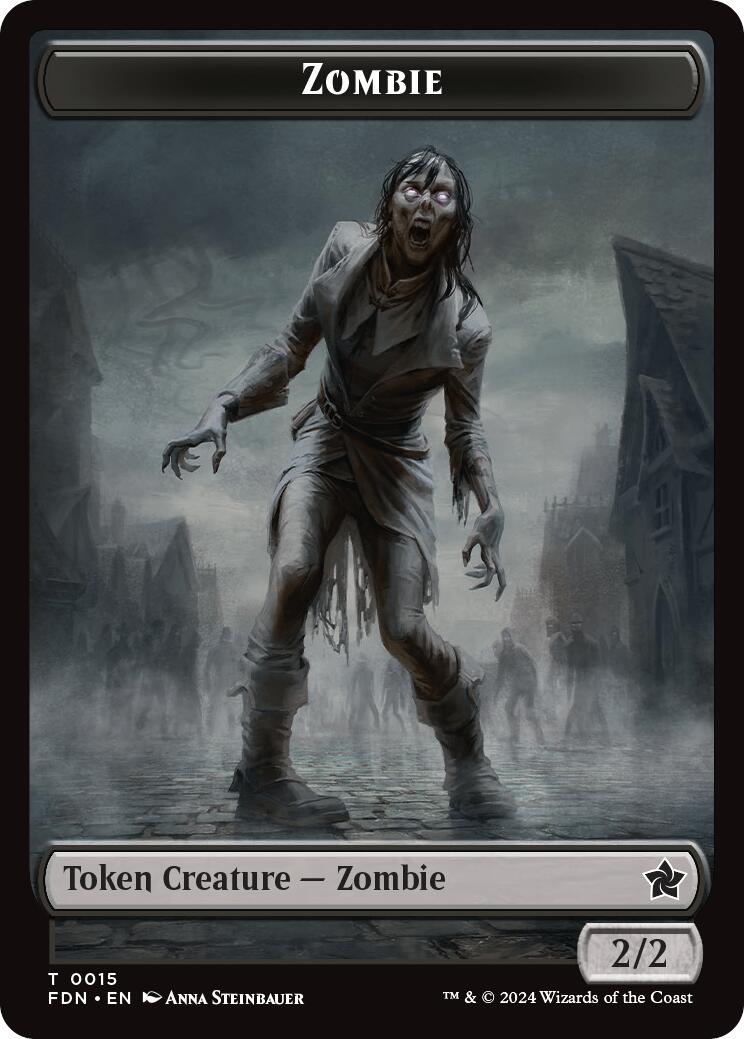 Goblin // Zombie Doubled-Sided Token [Foundations Tokens] | The CG Realm