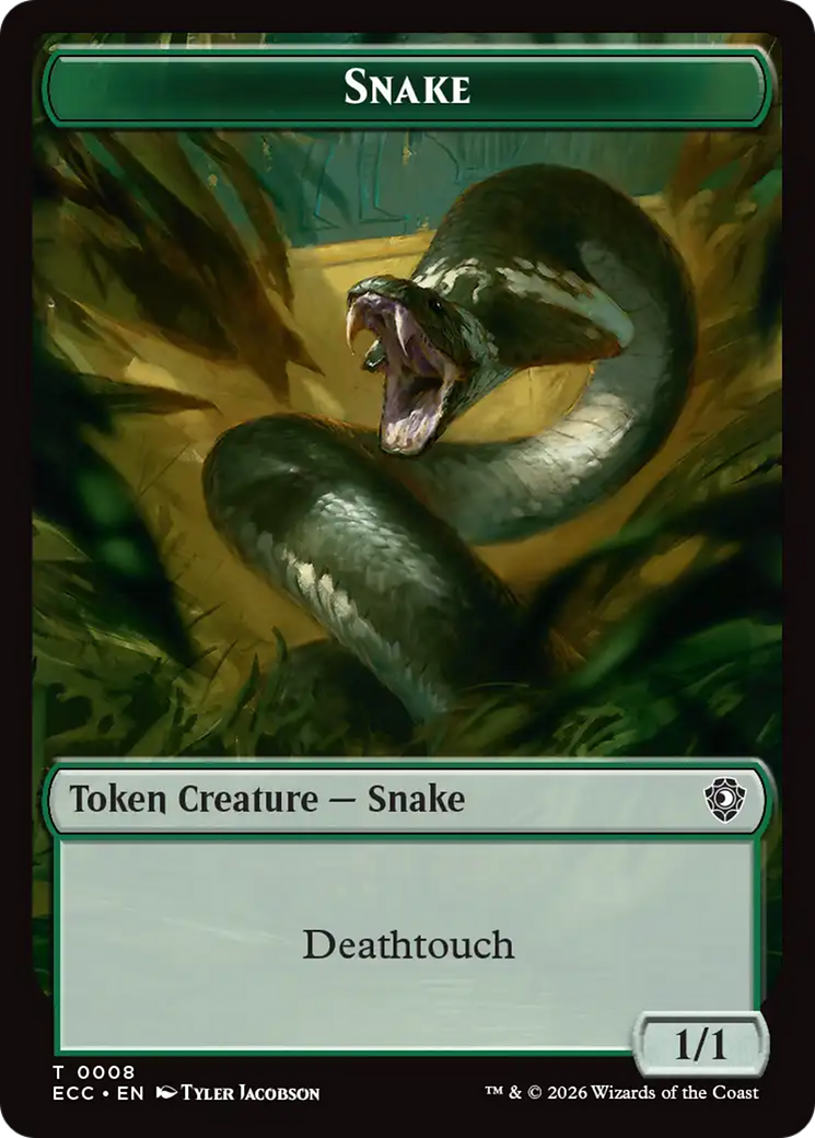 Zombie // Snake Double-Sided Token (ECC-3 // 8) - Commander: Lorwyn Eclipsed Foil