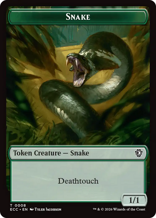 Zombie // Snake Double-Sided Token (ECC-3 // 8) - Commander: Lorwyn Eclipsed Foil