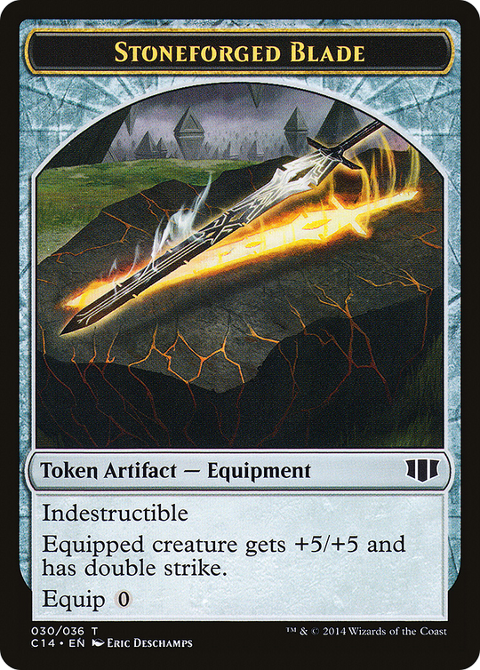 Stoneforged Blade // Germ Double-sided Token (C14-30 // 14) - Commander 2014 Tokens