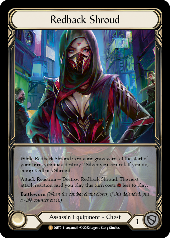 Redback Shroud (Extended Art Cold Foil) [OUT011] (Outsiders)  Cold Foil | The CG Realm