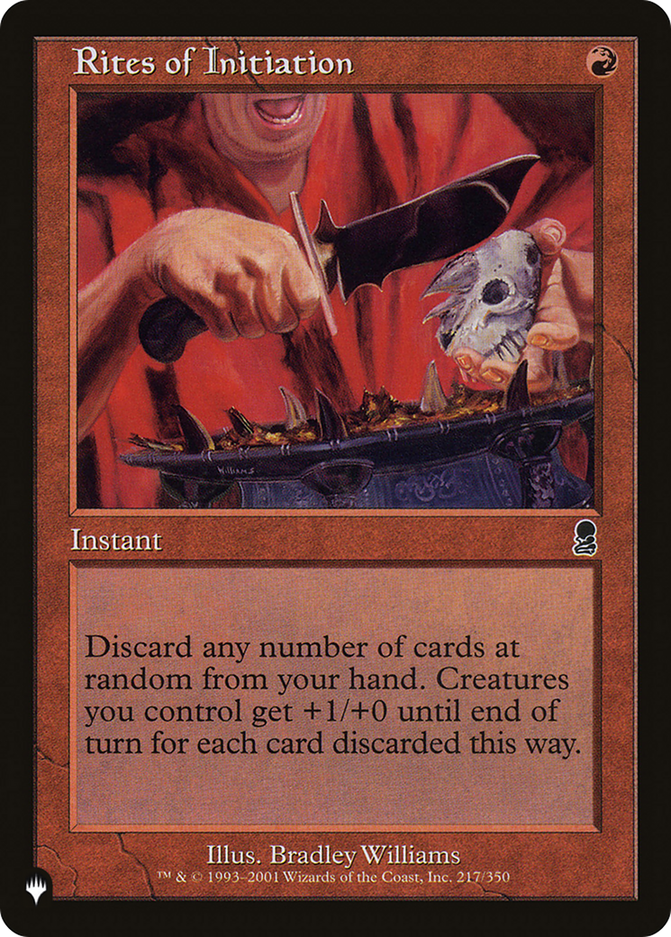 Rites of Initiation [The List] | The CG Realm