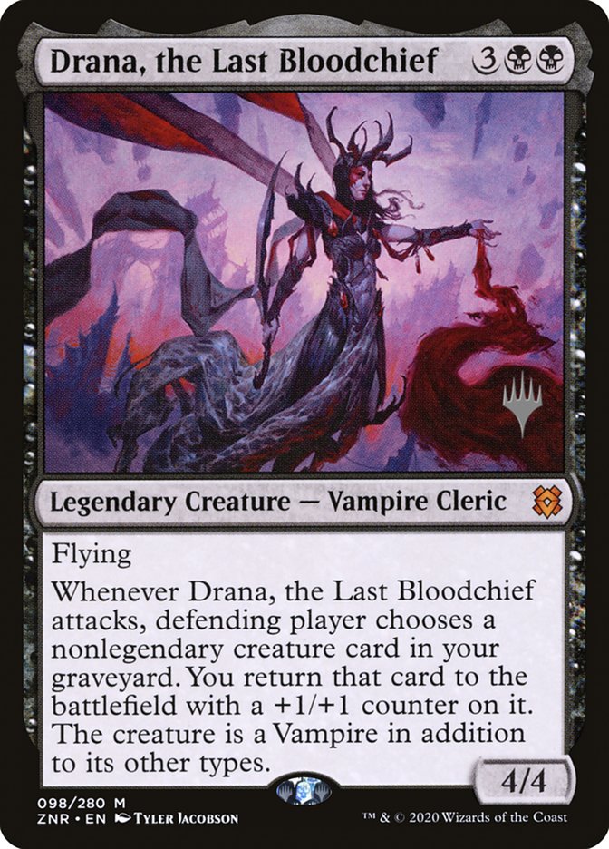 Drana, the Last Bloodchief (Promo Pack) [Zendikar Rising Promos] | The CG Realm