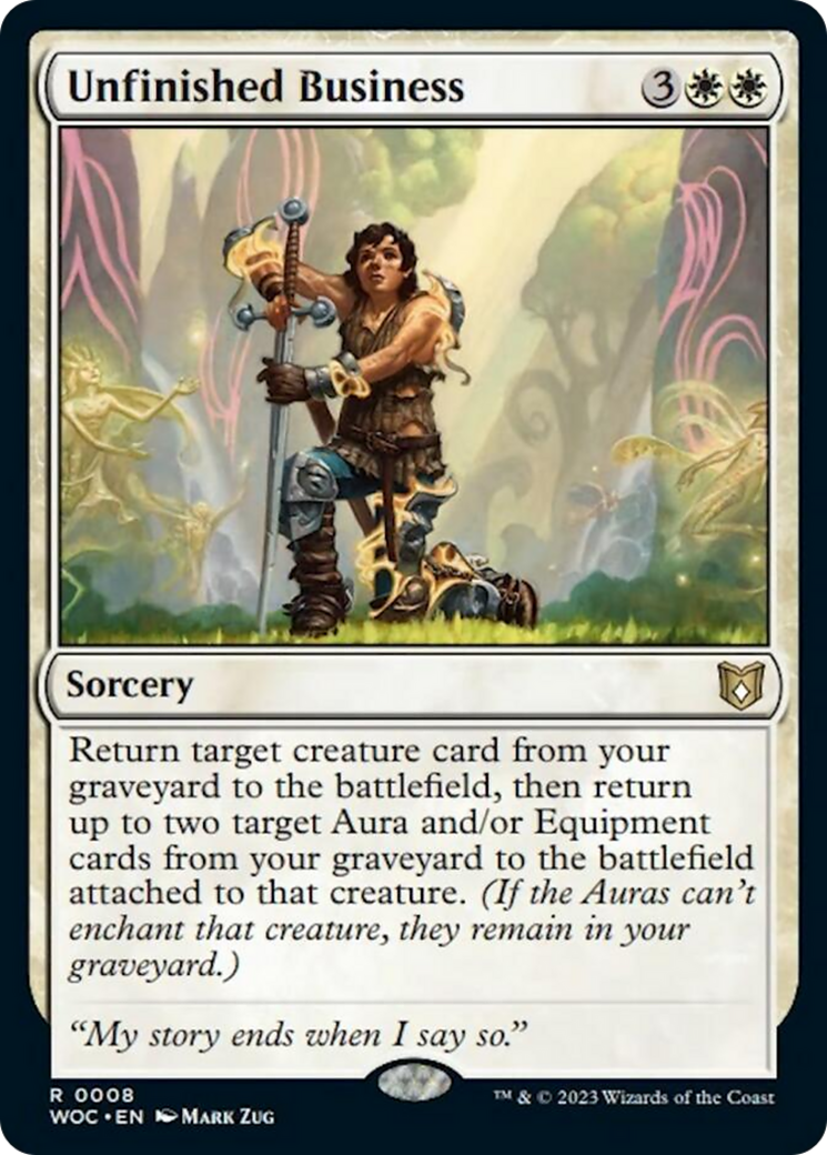 Unfinished Business [Wilds of Eldraine Commander] | The CG Realm