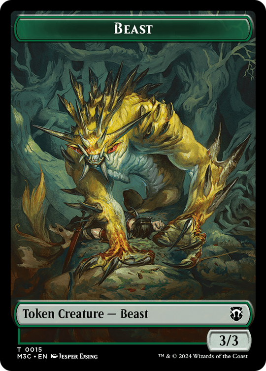 Beast (0015) // Insect (0025) Double-Sided Token (M3C-15 // 25) - Modern Horizons 3 Commander