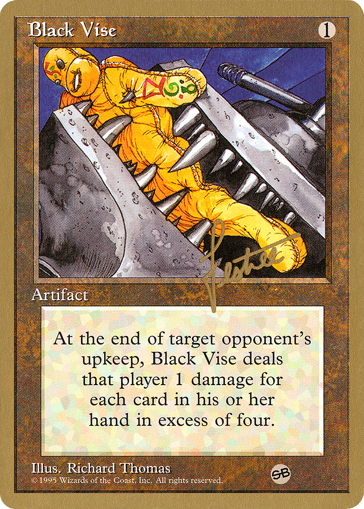 Black Vise - 1996 Bertrand Lestree (4ED) (SB) (WCD-) - Pro Tour Collector Set