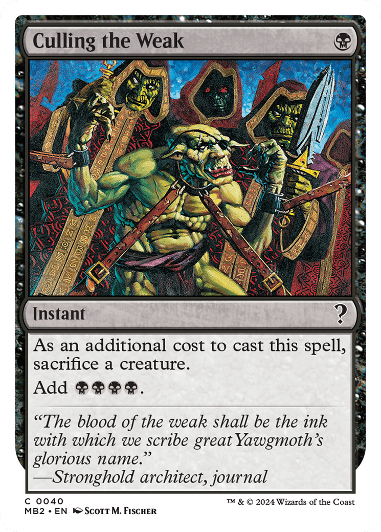 Culling the Weak (White Border) [Mystery Booster 2] | The CG Realm