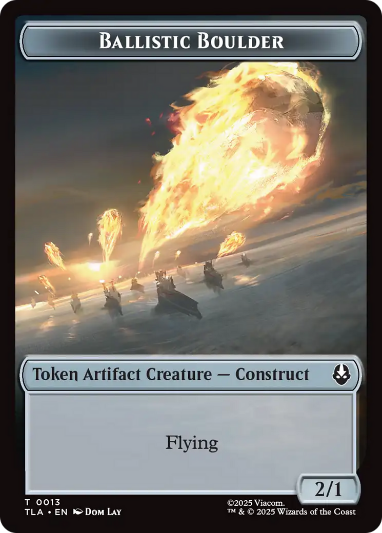 Ballistic Boulder // Food (0019) Double-Sided Token (TLA-13 // 19) - Avatar: The Last Airbender