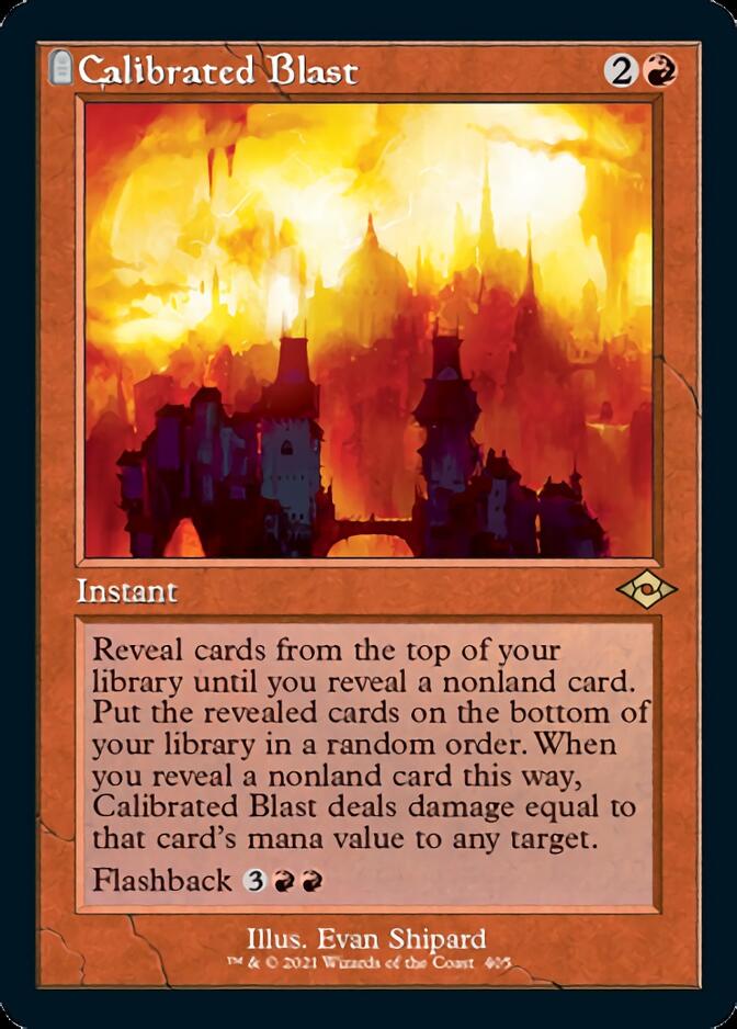 Calibrated Blast (Retro Frame) (MH2-405) - Modern Horizons 2: (tombstone) Foil