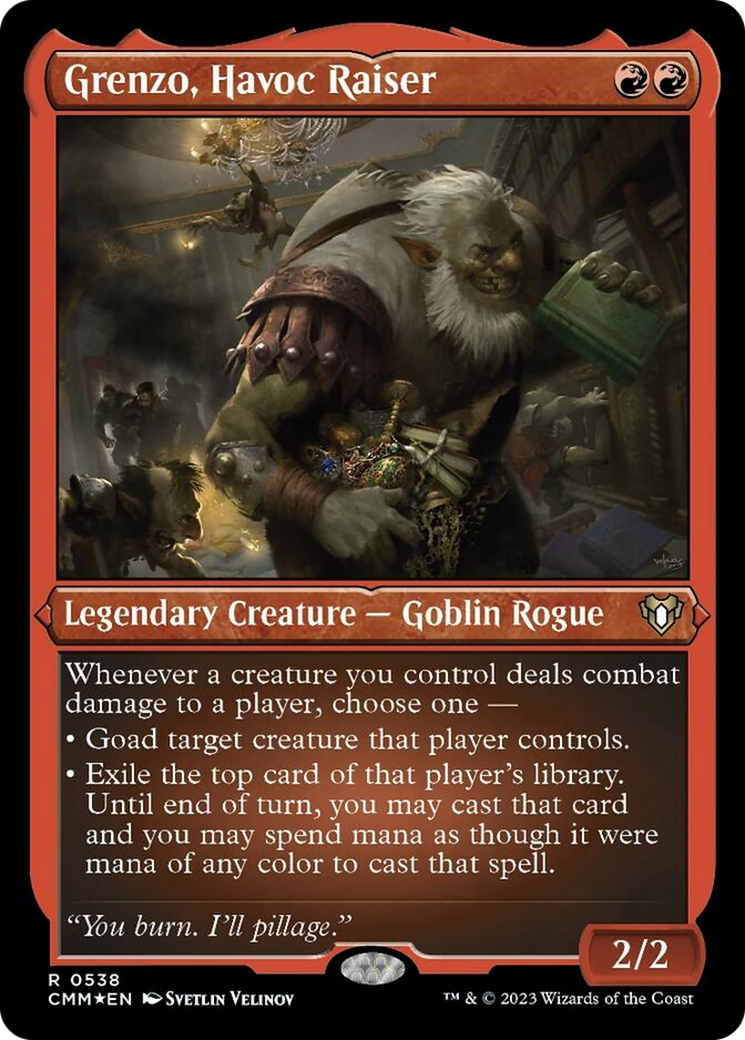 Grenzo, Havoc Raiser (Foil Etched) [Commander Masters] | The CG Realm