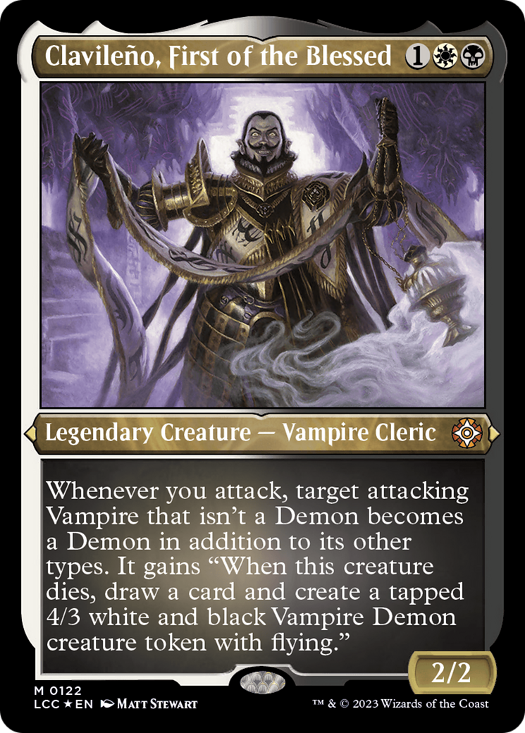 Clavileno, First of the Blessed (Display Commander) - Thick Stock (LCC-122) - The Lost Caverns of Ixalan Commander Foil