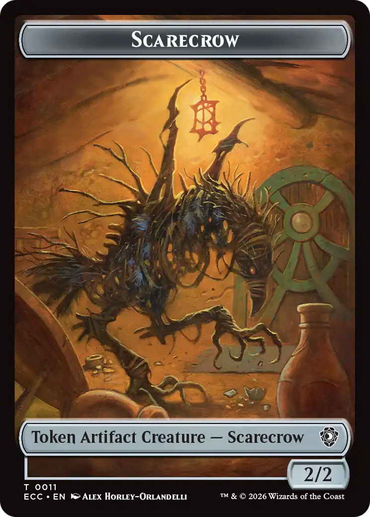 Saproling // Scarecrow Double-Sided Token (ECC-7 // 11) - Commander: Lorwyn Eclipsed